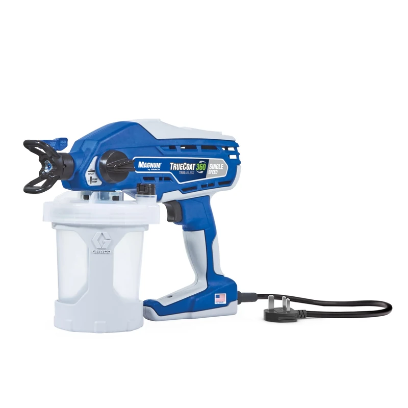 Magnum by Graco 26D684 TrueCoat 360 Single Speed, Handheld Corded Airless Paint Sprayer, UK unit (220-240V, 50 Hz), household use, small decorative projects (max. pressure 138 bar), Blue