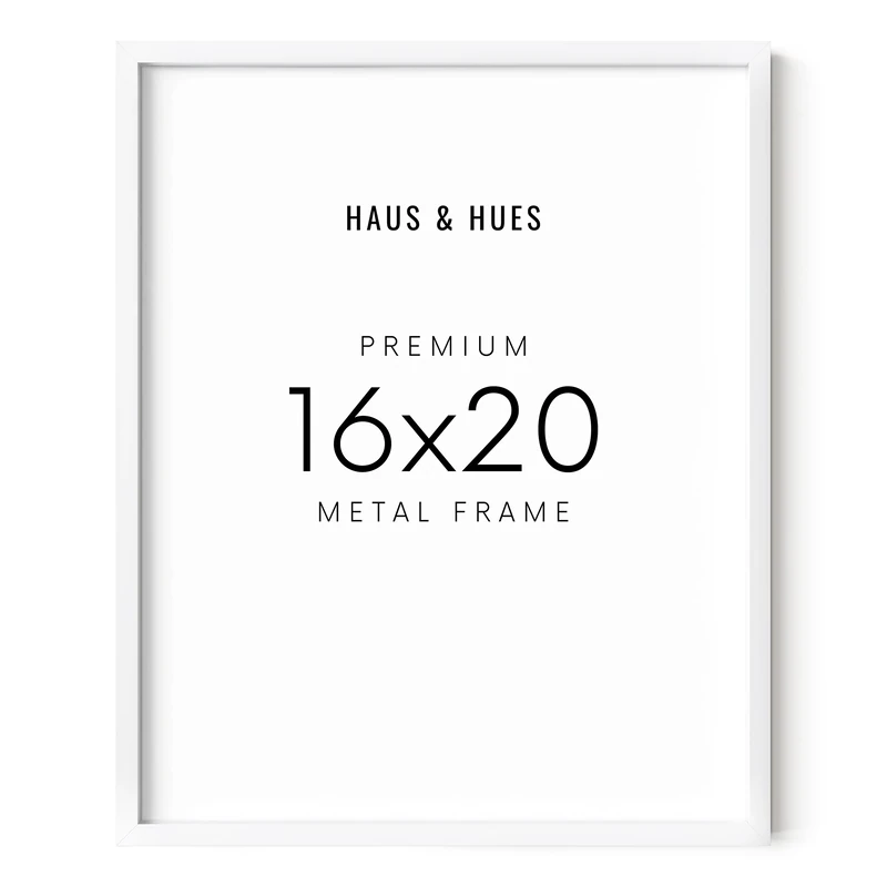 HAUS AND HUES 16x20 White Frame - 16x20 Picture Frame with White Aluminum Finish