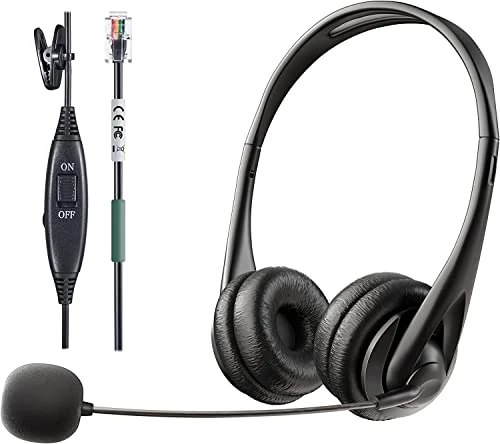 Voistek Headset with Microphone Noise Cancelling for phone