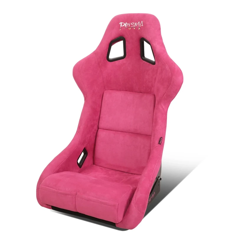 NRG Innovations FRP-302FH-PRISMA Prisma Fixed Back Bucket Racing Seat with Bottom Mount Bracket,Fushia/Mix Sparkled Paint Back