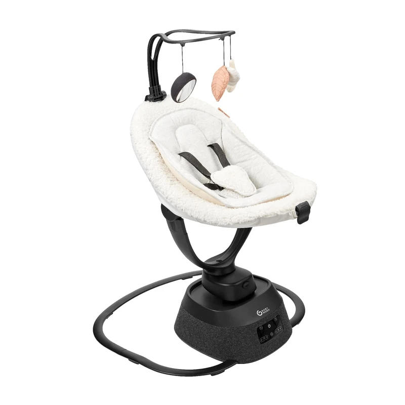 Babymoov Swoon Evolution Remote Control Baby Swing/Rocker, 8 Movements, 5 speeds, Timer, lullabies, 360° Rotation, with Newborn Insert and Play Arch