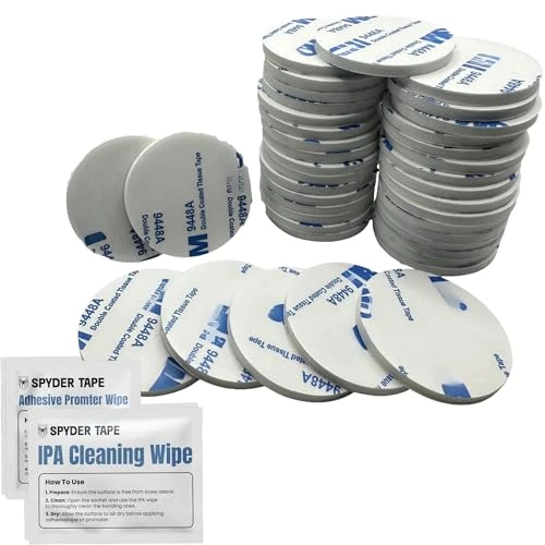 Spyder Tape 40mm Double Sided Foam Pads - 45 White, 3mm Thick
