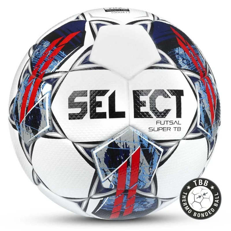Select Futsal Super TB V22 FIFA Quality Pro Ball Futsal Super WHT-BLK, Women, Men's Footballs, White, 4 EU