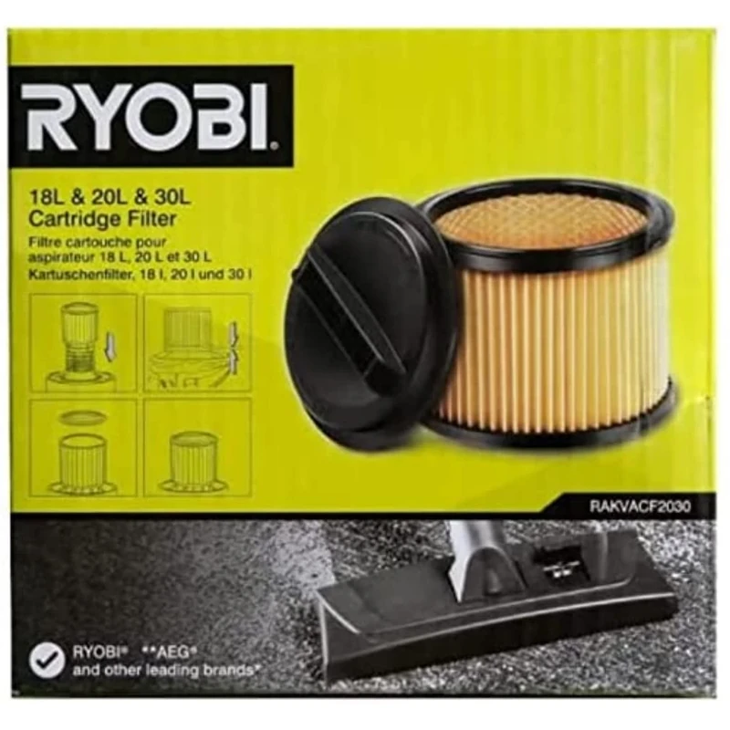 RYOBI RAKVACF2030 5132005115 Replacement Filter, Green - Image 1