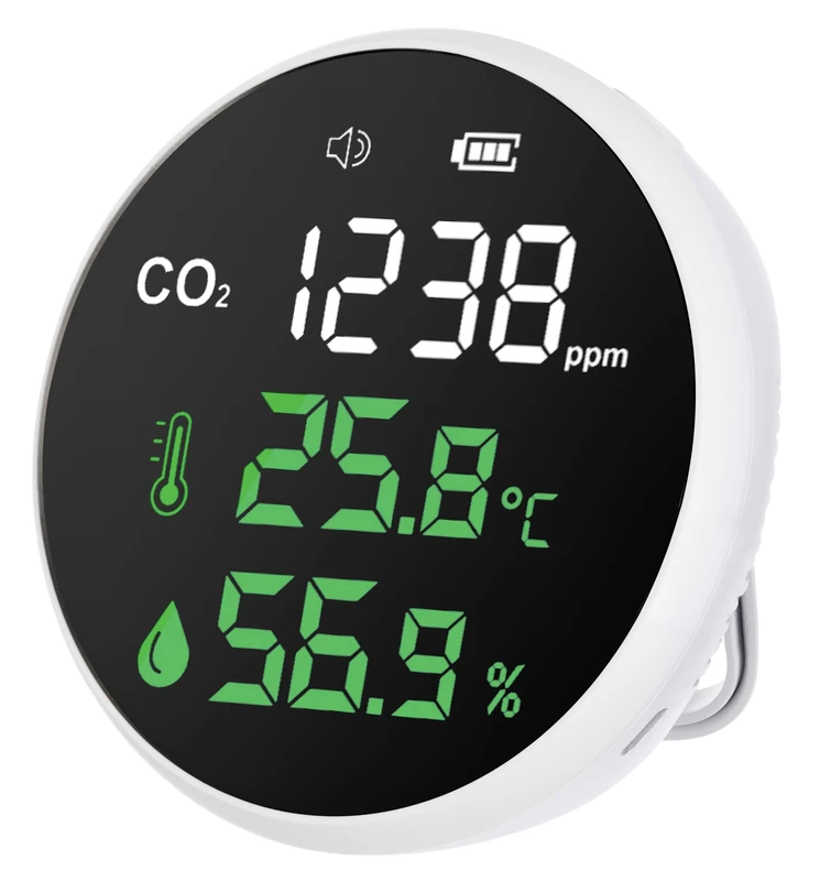Levenhuk Wezzer Air MC30 Compact Portable Multi-functional Air Quality Monitor Station – CO₂ Monitor, Thermometer, Hygrometer - Image 1