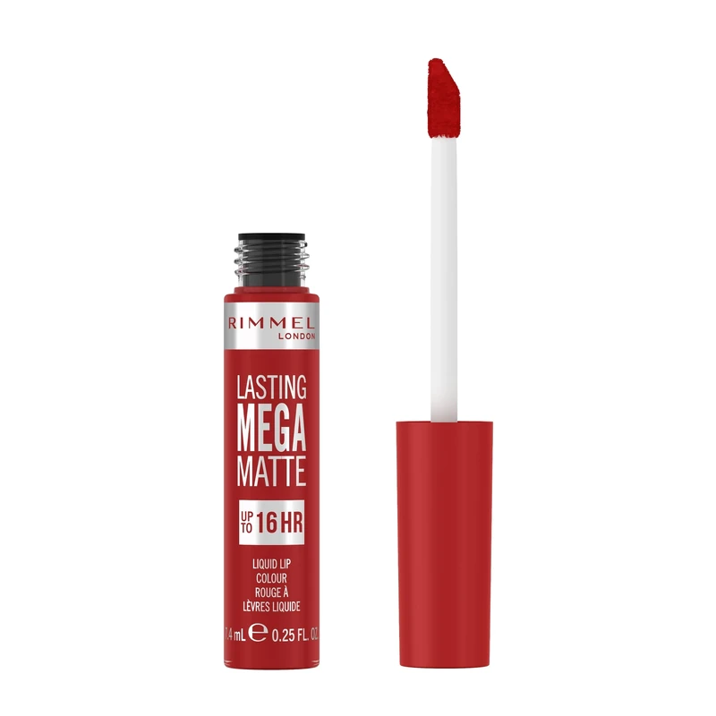 Rimmel London Lasting Mega Matte Liquid Lipstick, Long-Lasting, Hydrating, Vegan Formula - 500 - Fire Starter, 7.4ml