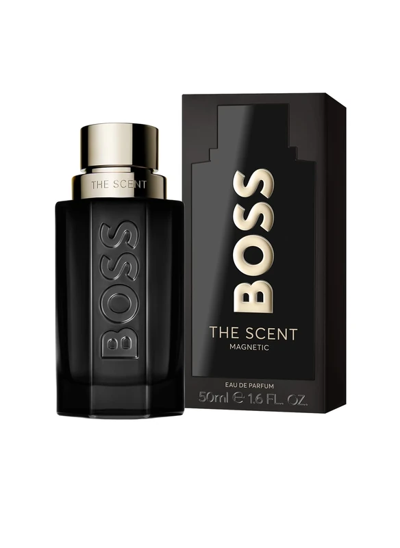 BOSS The Scent Magnetic - Eau de Parfum for Him - Ambery & Fruity Fragrance with Notes of Maninka Fruit, Bran Absolute and Vanilla - High Longevity - 50ml
