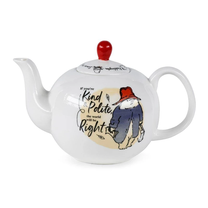 Paddington Bear Tea Pot (Kind & Polite Design) Fine China - Official Merchandise