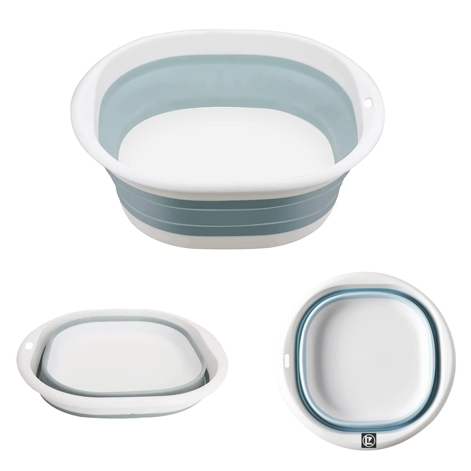 ZatRuiZE Square Folding Hand Wash Basin 4L Collapsible Washing Up Bowl Portable Washbasin Multi-Functional Outdoor Travel Water Storage Basin