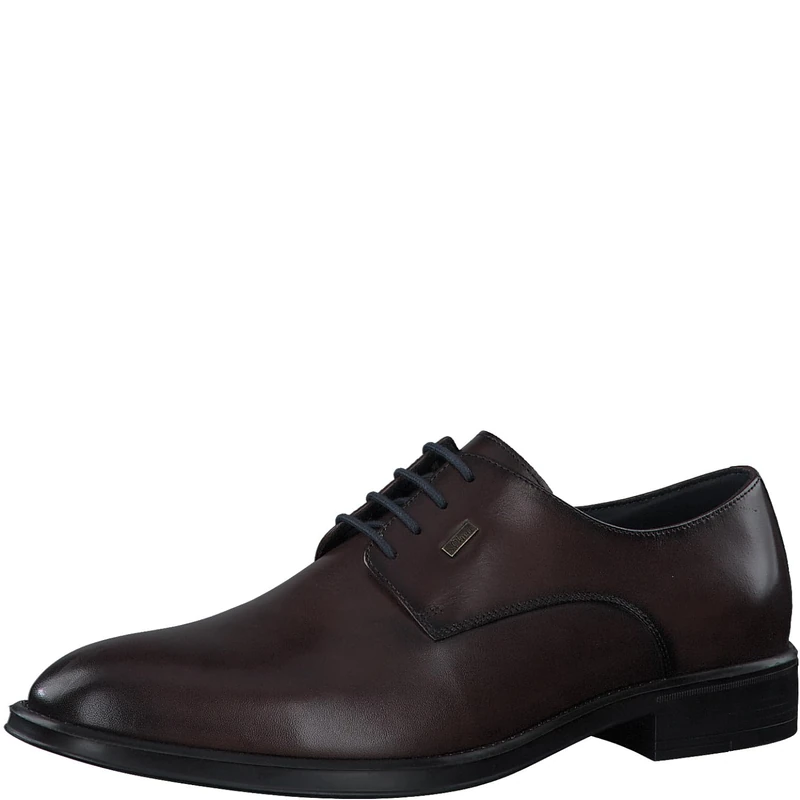 s.Oliver Mens Leather Oxford Dress Shoes, Brown, 11 UK