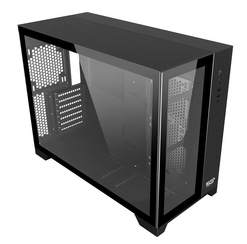 SaharaGaming(Tempered and Mesh Metal Panel) (Case Only, Tempered Glass)
