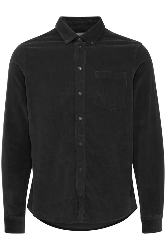 CASUAL FRIDAY CFAnton LS BD Baby Cord Shirt, 194007/Anthracite Black, S