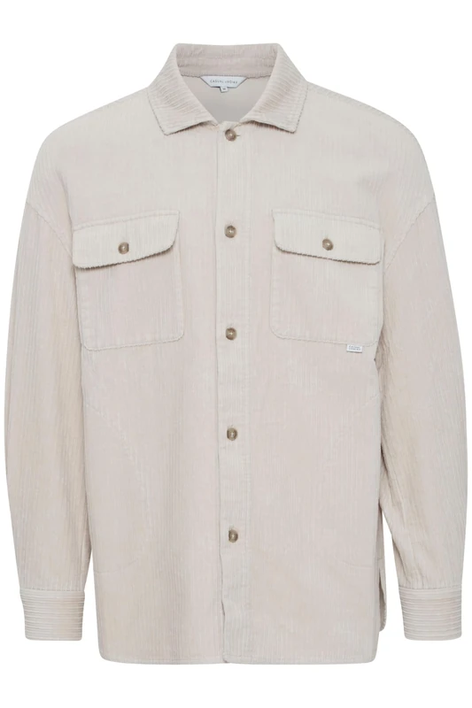 CASUAL FRIDAY Men's Cf August 0090 Corduroy Overshirt Shirt, 135304/Light Sand, L