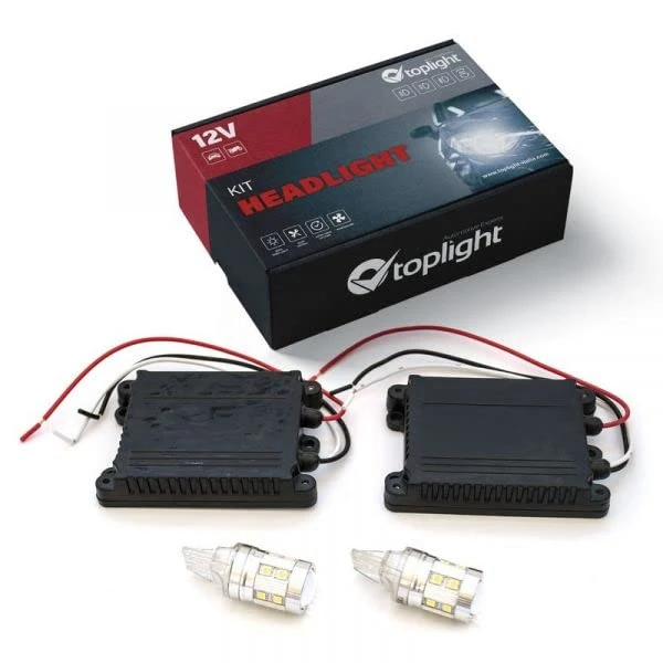 HEADLIGHT Toplight 39740 Complete Kit LED Lights T20-1 Light-Fiat (2PCS)