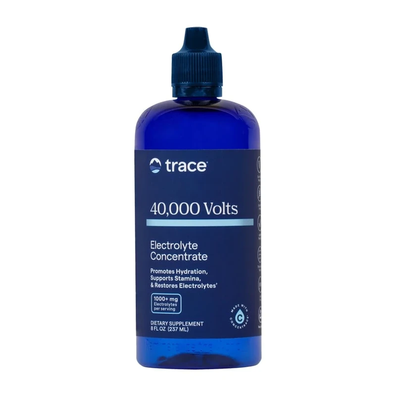 Trace Minerals | 40,000 Volts Liquid Electrolyte Concentrace Drops | Support Hydration | Leg and Muscle Cramp Support | Ionic Liquid Trace Minerals, Magnesium, Potassium | 48 oz (237ml) - Image 1