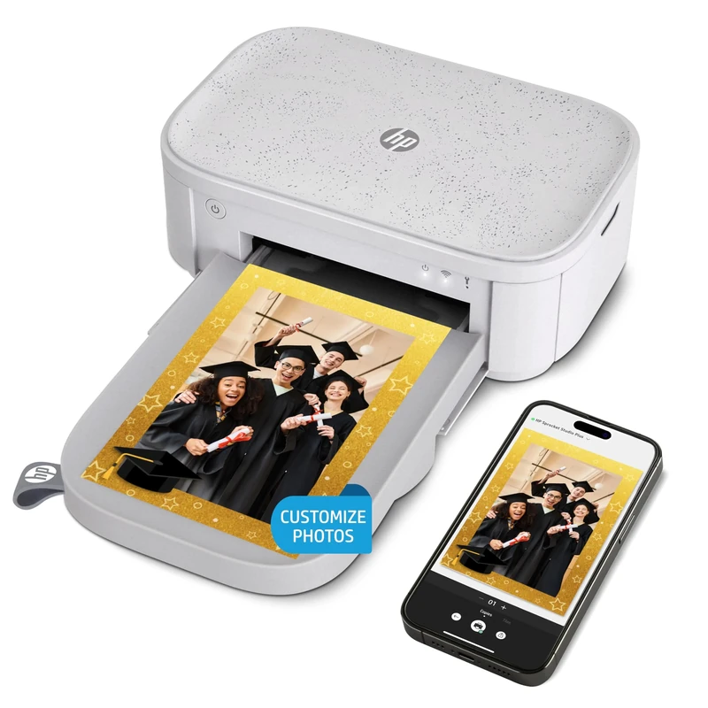HP Sprocket Studio Plus WiFi Printer – Wirelessly Prints 4x6” Photos from Your iOS & Android Device