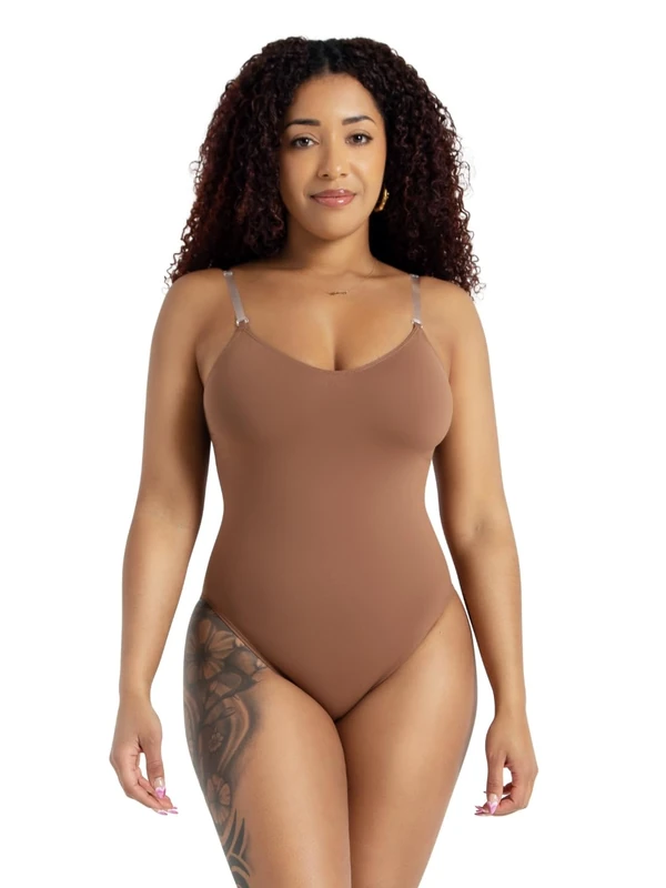 Capezio Camisole Leotard with Clear Transition Straps, Skintone 60, X-Small