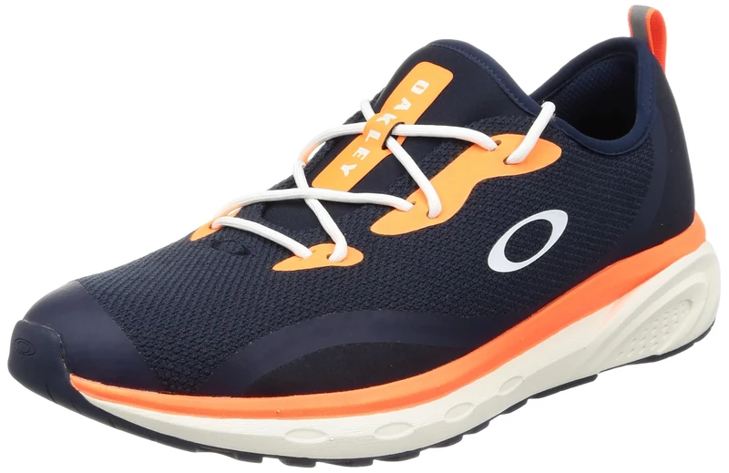 Oakley Men's Lennox Sneaker, Fathom/Neon Orange, 12 Women/10 Men - Image 1