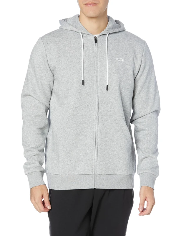 Oakley Men's Relax Full Zip Hoodie 2.0 Sweatshirt, New Granite Heather, L