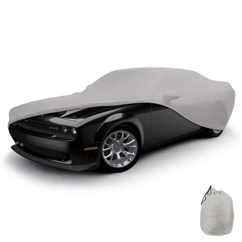 BIHEE Indoor Car Cover for Dodge Challenger (2008-2022) Velvet Stretch Full Cover Protection for Automobiles for Dust-Proof, Underground Garage, Car Show