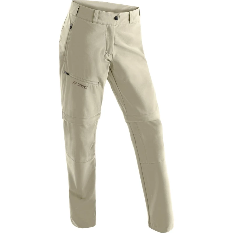 Maier Sports Women's Latit Zip W Hiking Trousers, Brown Rice, 38