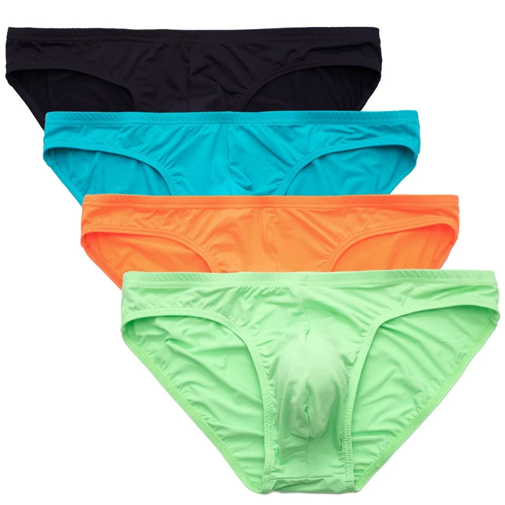 Summer Code Mens Basic Low Rise Briefs Underwear Comfort Tagless Underpants, Multiple Colors and Packs