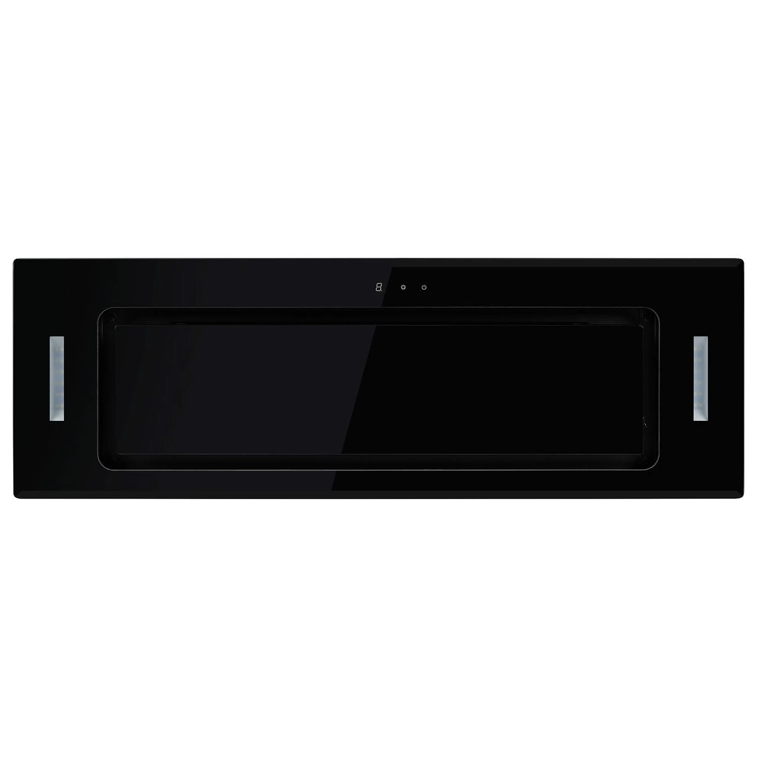 electriQ 90cm Glass Canopy Cooker Hood - Black
