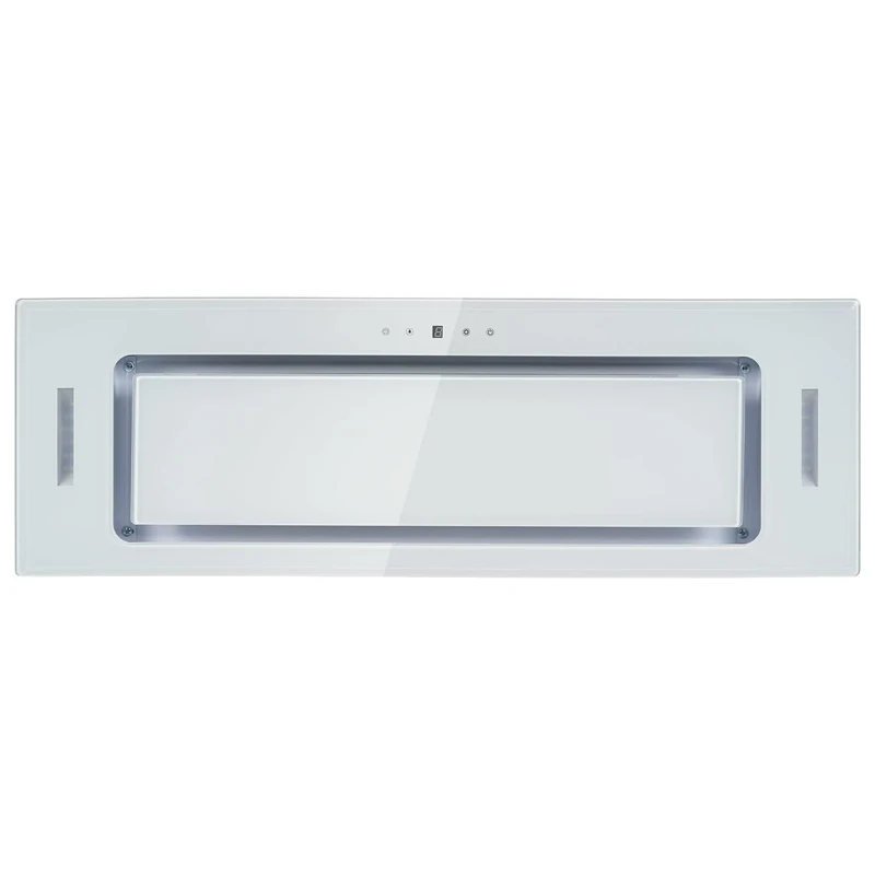 electriQ 90cm Glass Canopy Cooker Hood - White