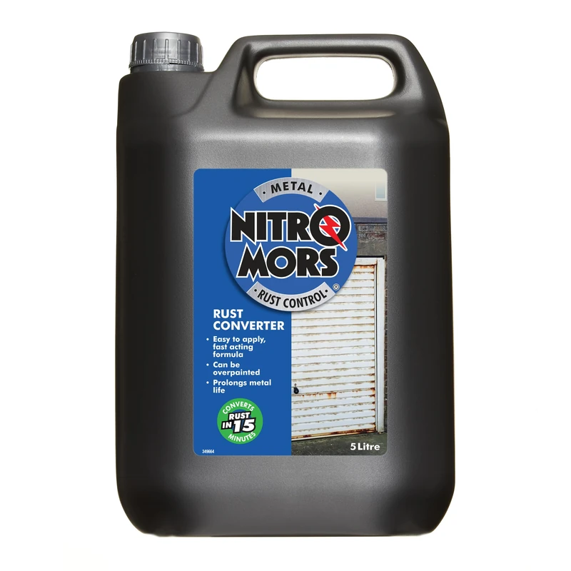 Nitromors Rust Converter 5L – Heavy-Duty Rust Treatment Converts Rust in 15 Mins – Anti-Corrosive Iron Complex Weatherproof, Overpaintable Protection for Metal Surfaces