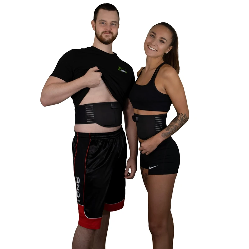 eaglefit - Effective EMS-Belt abdominal trainer for home - Fitness ABS muscle trainer electric for targeted stomach & back training (muscle electrostimulation) incl. App