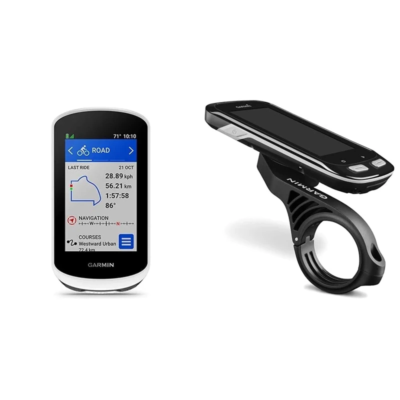 Garmin Edge Explore 2, 3-inch Bike Computer, with Intuitive GPS & Garmin Edge Extended Out Front Mount, Black