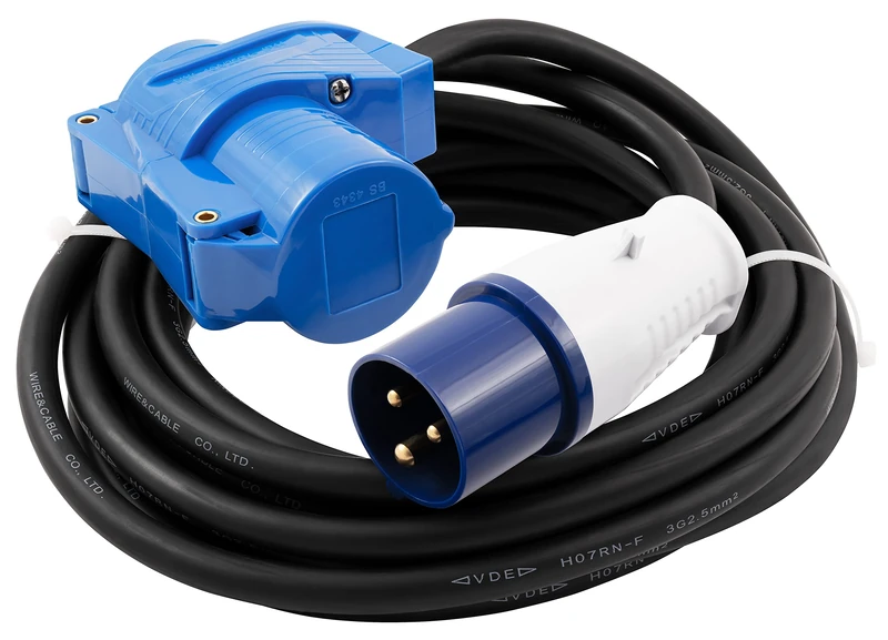 MC Power CEE Extension Cable 10 m H07RNG 3G2.5, 230 V, IP44 High Current Extension Cable for Motorhome, Camper Van