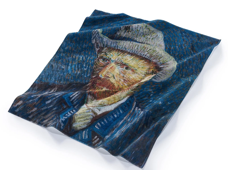 Musearta BT-VG-SH-V424391 Unisex Beach Towel with Grey Felt Hat by Artist Vincent Van Gogh Cotton 120 x 150 cm