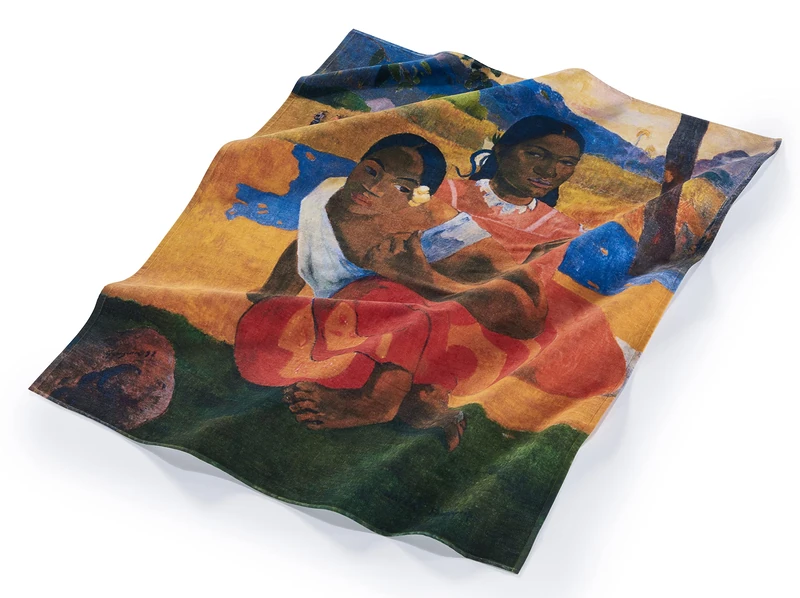 Musearta BT-PG-NI-V424422 Unisex Beach Towel with Nafea FAA Ipoipo by Artist Paul Gauguin, Cotton, Size 120 x 150 cm