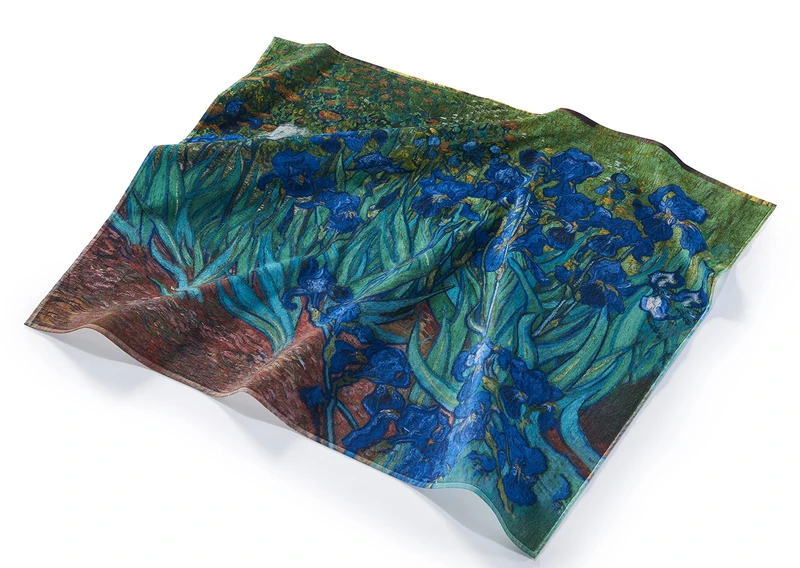 Musearta BT-VG-IS-V424386 Unisex Beach Towel with Artist Irises Design Cotton 120 x 150 cm
