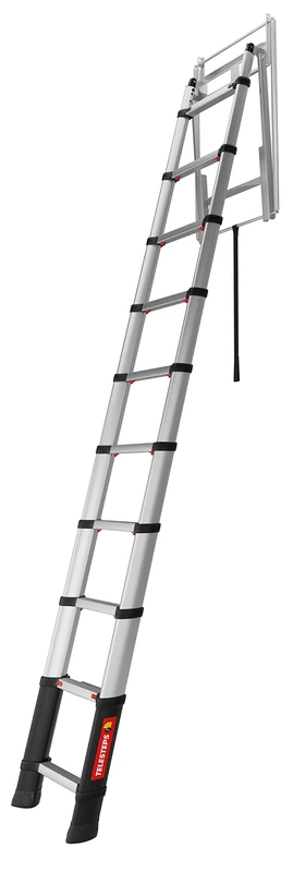 Telesteps Loft Line Maxi 10 - Silver Aluminium Telescopic Ladder - Image 1