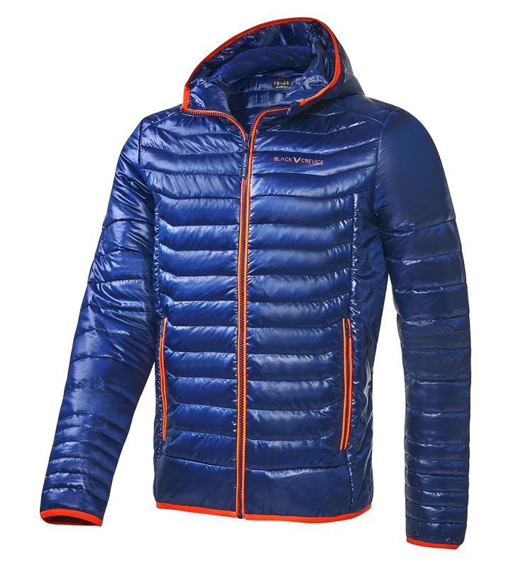 Black Crevice Men's Herren Isolationsjacke Jacket, Blue/Orange, L