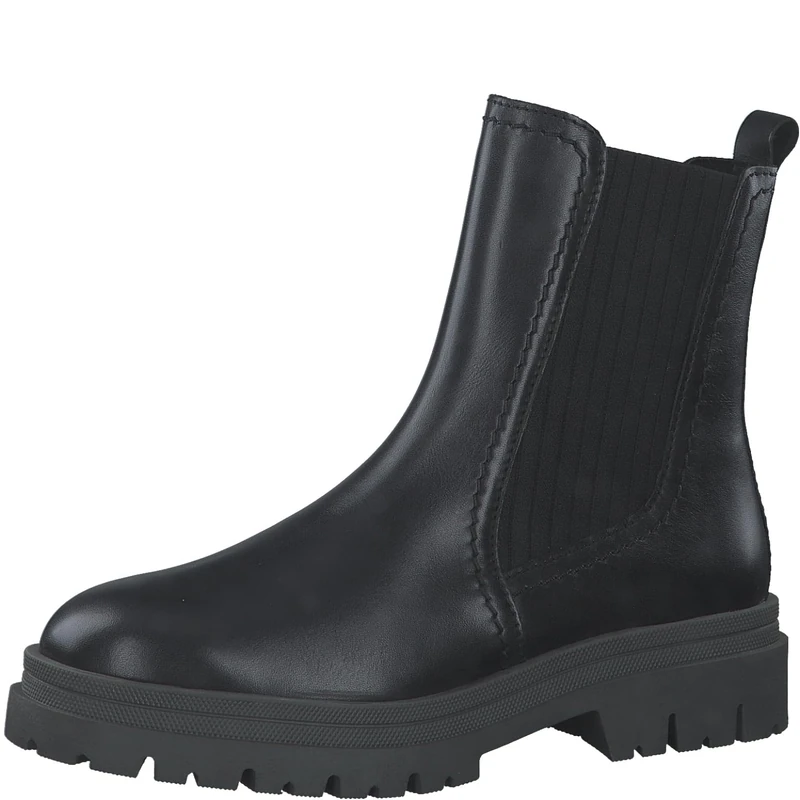 MARCO TOZZI Women's 2-25425-41 Chelsea, Black/Khaki, 6.5