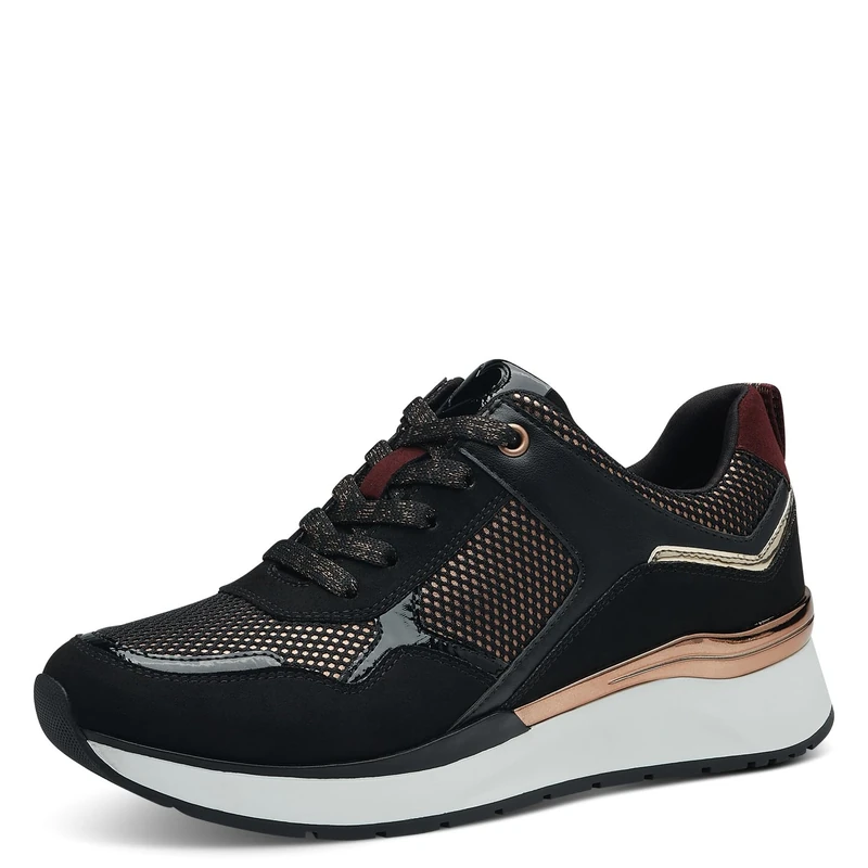 MARCO TOZZI Women's 2-23725-41 Sneaker, Black Comb, 5.5