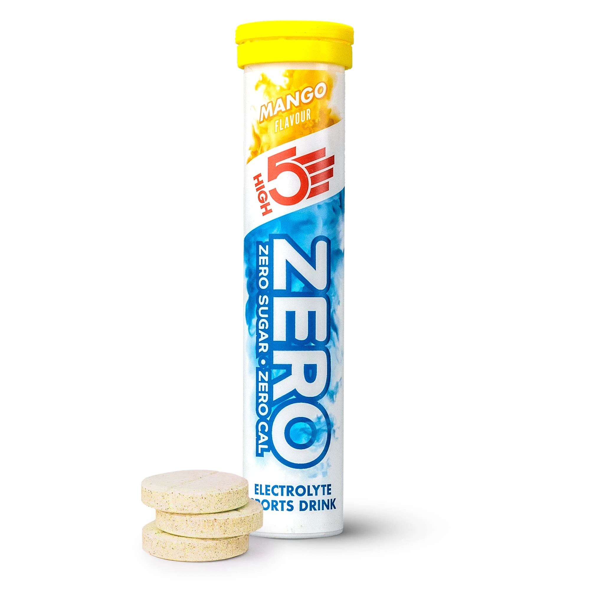 HIGH5 ZERO Electrolyte Tablet - Hydration Tablets Enhanced with Vitamin C - 0 Calories & Sugar Free - Boost Hydration, Performance & Wellness - Mango, 20 Tablets (20x, Pack of 1)