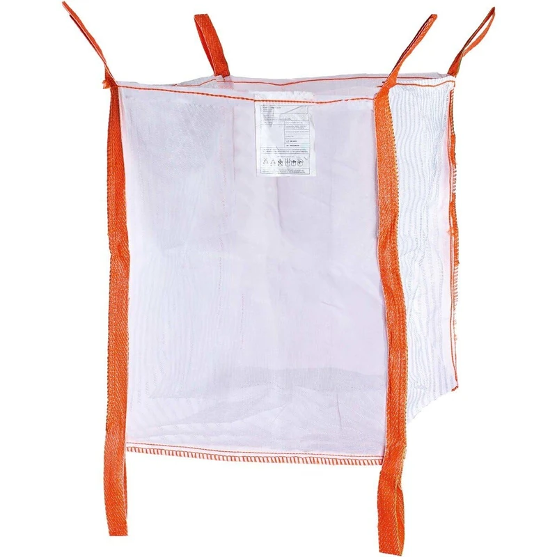 BigBag Firewood Bag, Air-Permeable Big Bag, 80 x 95 x 100 cm, White