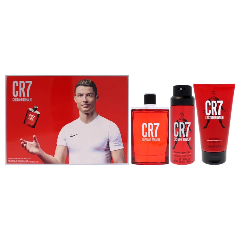 Cristiano Ronaldo Cr7 3 Piece Gift Set: Eau De Toilette 100ml - Shower Gel 150ml - Body Spray 150ml