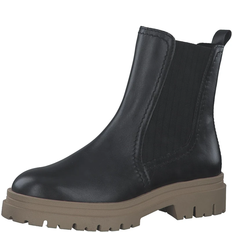 MARCO TOZZI Women's 2-25425-41 Chelsea, Black/Nature, 5