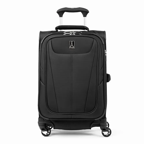 Travelpro Maxlite 5 Softside Expandable Suitcase with 4 Spinner Wheels, Lightweight Suitcase, Men and Women, Black, Compact Carry on 56x36x23 cm