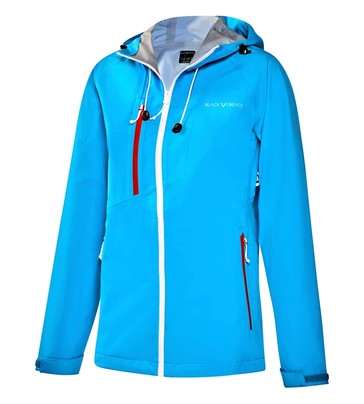 Black Crevice Women's Crevice Thin Waterproof Hardshell Jacket, lightblue, 40
