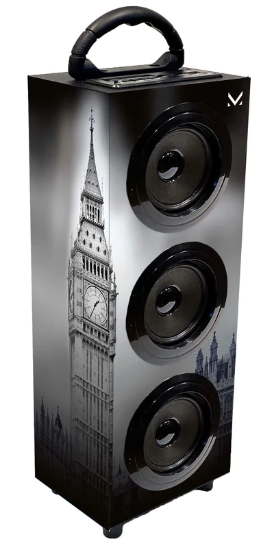 Majestic TS 100BT USB SD AX - Bluetooth multimedia audio system 3 speakers and 1 subwoofer, rechargeable battery, USB/SD/AUX inputs, remote control, London
