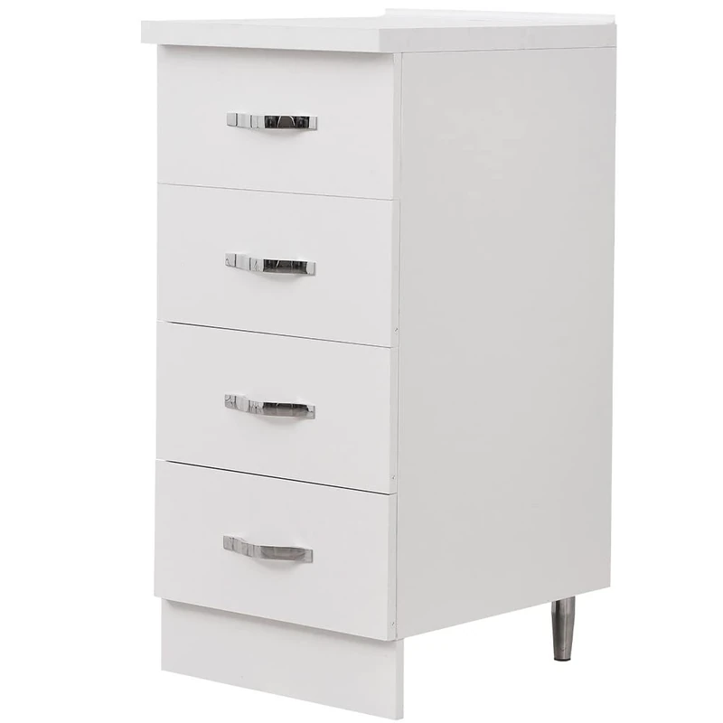Shally Dogan Kitchen C Drawer Cabinet 4 Drawers Minimal Wood White Medium