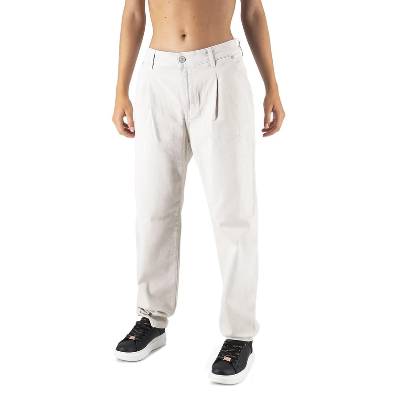 REPLAY Damen Jeans Joans Tapered-Fit aus Comfort Denim, Butter 707 (Elfenbein), 26W