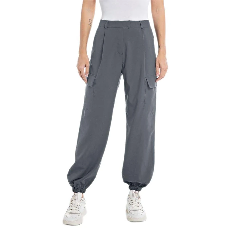 REPLAY Adult W8085 Essential Pants, Iron Gray 493, 25