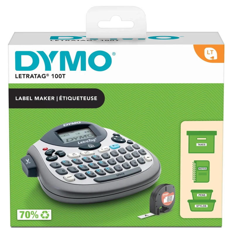 DYMO LETRATAG LT100T AZERTY+TAPE